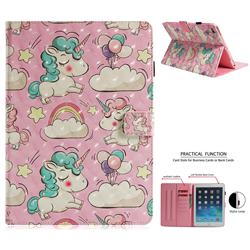 Angel Pony 3D Painted Leather Wallet Tablet Case for iPad 9.7 2017 9.7 inch