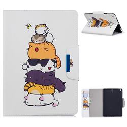 Casing kittens Folio Flip Stand Leather Wallet Case for iPad 9.7 2017 9.7 inch