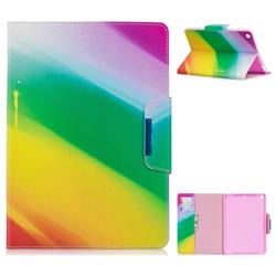 Rainbow Folio Flip Stand Leather Wallet Case for iPad 9.7 2017 9.7 inch