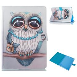 Sweet Gray Owl Folio Stand Leather Wallet Case for iPad 9.7 2017 9.7 inch