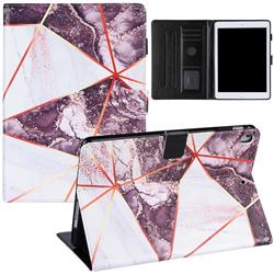 Black and White Stitching Color Marble Leather Flip Cover for Apple iPad 9.7 2017 9.7 inch