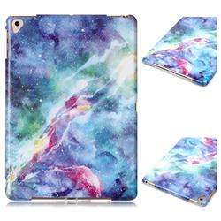 Blue Starry Sky Marble Clear Bumper Glossy Rubber Silicone Phone Case for Apple iPad 9.7 (2018)