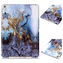 Sea Blue Marble Clear Bumper Glossy Rubber Silicone Phone Case for Apple iPad 9.7 (2018)