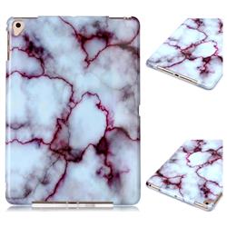 Bloody Lines Marble Clear Bumper Glossy Rubber Silicone Phone Case for Apple iPad 9.7 (2018)