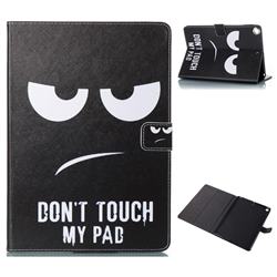 Do Not Touch My Phone Folio Stand Leather Wallet Case for Apple iPad 9.7 (2018)