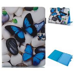 Blue Butterflies Folio Stand Leather Wallet Case for Apple iPad 9.7 (2018)