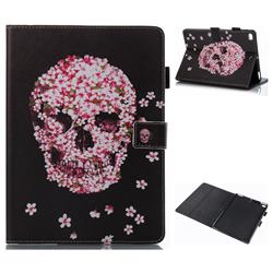 Petals Skulls Folio Stand Leather Wallet Case for Apple iPad 9.7 (2018)