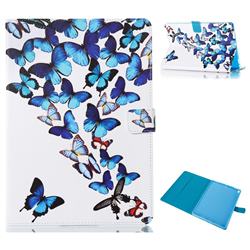 Blue Vivid Butterflies Folio Stand Leather Wallet Case for iPad Air (3rd Gen) 10.5 2019