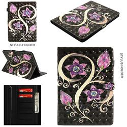 Peacock Flower 3D Painted Leather Wallet Tablet Case for iPad Air (3rd Gen) 10.5 2019