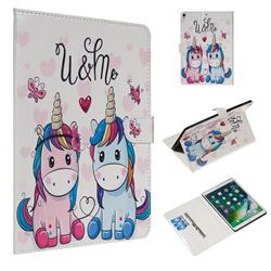 Couple Unicorn Smooth Leather Tablet Wallet Case for iPad Air (3rd Gen) 10.5 2019