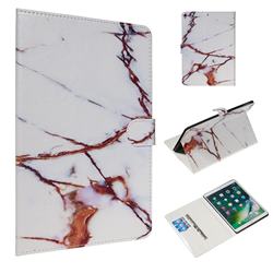 White Gold Marble Smooth Leather Tablet Wallet Case for iPad Air (3rd Gen) 10.5 2019