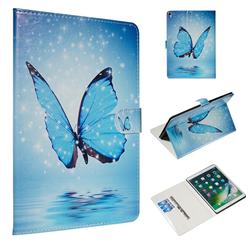 Blue Butterfly Smooth Leather Tablet Wallet Case for iPad Air (3rd Gen) 10.5 2019