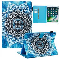 Underwater Mandala Flower Matte Leather Wallet Tablet Case for iPad Air (3rd Gen) 10.5 2019