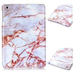 White Stone Marble Clear Bumper Glossy Rubber Silicone Phone Case for iPad Mini 1 2 3
