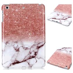 Glittering Rose Gold Marble Clear Bumper Glossy Rubber Silicone Phone Case for iPad Mini 1 2 3