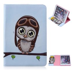 Owl Pilots Folio Stand Leather Wallet Case for iPad Mini / iPad Mini 2 / iPad Mini 3