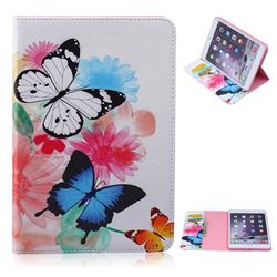 Vivid Flying Butterflies Folio Stand Leather Wallet Case for iPad Mini / iPad Mini 2 / iPad Mini 3
