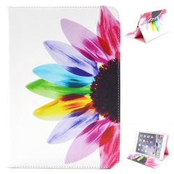 Seven-color Flowers Folio Stand Leather Wallet Case for iPad Mini / iPad Mini 2 / iPad Mini 3
