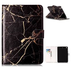 Black Gold Marble Folio Flip Stand PU Leather Wallet Case for iPad Mini 1 2 3