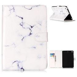 Soft White Marble Folio Flip Stand PU Leather Wallet Case for iPad Mini 1 2 3