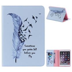 Feather Birds Folio Flip Stand Leather Wallet Case for iPad Mini 1 2 3