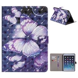 Pink Butterfly 3D Painted Tablet Leather Wallet Case for iPad Mini 1 2 3
