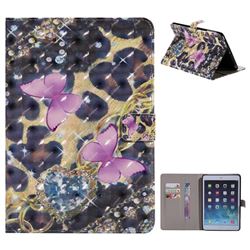 Violet Butterfly 3D Painted Tablet Leather Wallet Case for iPad Mini 1 2 3