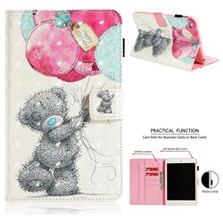 Gray Bear 3D Painted Leather Wallet Tablet Case for iPad Mini 1 2 3