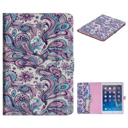 Swirl Flower 3D Painted Leather Tablet Wallet Case for iPad Mini 1 2 3