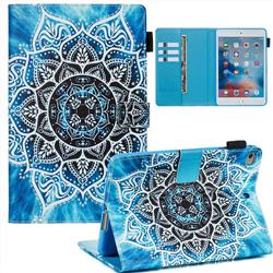 Underwater Mandala Flower Matte Leather Wallet Tablet Case for iPad Mini 1 2 3
