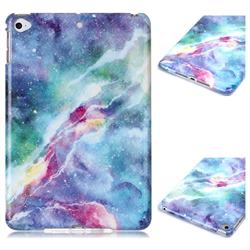 Blue Starry Sky Marble Clear Bumper Glossy Rubber Silicone Phone Case for iPad Mini 4