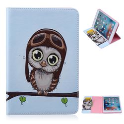 Owl Pilots Folio Stand Leather Wallet Case for iPad Mini 4