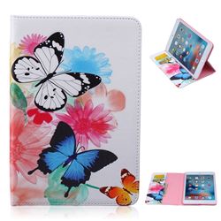 Vivid Flying Butterflies Folio Stand Leather Wallet Case for iPad Mini 4