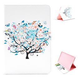 Colorful Tree Folio Stand Leather Wallet Case for iPad Mini 4