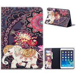 Totem Flower Elephant Folio Stand Tablet Leather Wallet Case for iPad Mini 4