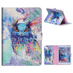 Watercolor Owl 3D Painted Leather Tablet Wallet Case for iPad Mini 4
