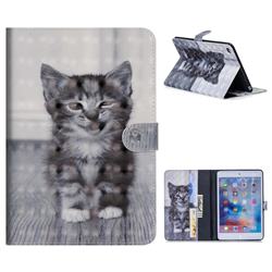 Smiling Cat 3D Painted Leather Tablet Wallet Case for iPad Mini 4