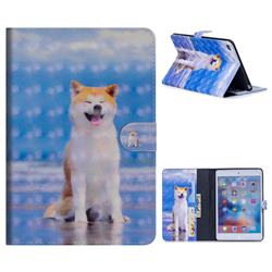 Smiley Shiba Inu 3D Painted Leather Tablet Wallet Case for iPad Mini 4