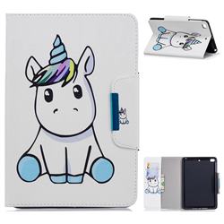 Blue Unicorn Folio Flip Stand Leather Wallet Case for iPad Mini 4