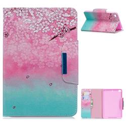 Gradient Flower Folio Flip Stand Leather Wallet Case for iPad Mini 4