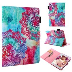 Fire Red Flower Folio Stand Leather Wallet Case for iPad Mini 4