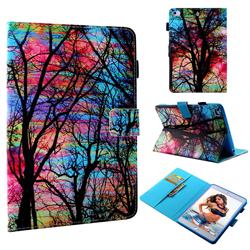 Color Tree Folio Stand Leather Wallet Case for iPad Mini 4