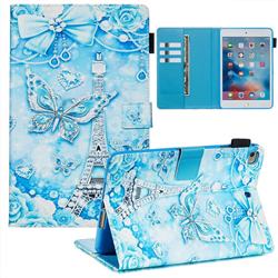 Tower Butterfly Matte Leather Wallet Tablet Case for iPad Mini 4
