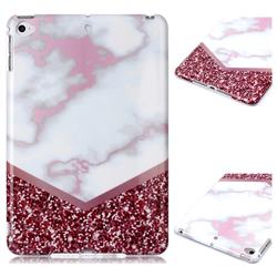 Stitching Rose Marble Clear Bumper Glossy Rubber Silicone Phone Case for iPad Mini 5 Mini5