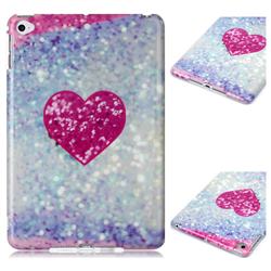 Glitter Rose Heart Marble Clear Bumper Glossy Rubber Silicone Phone Case for iPad Mini 5 Mini5