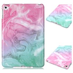 Pink Green Marble Clear Bumper Glossy Rubber Silicone Phone Case for iPad Mini 5 Mini5