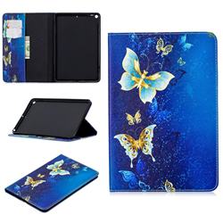 Golden Butterflies Folio Stand Leather Wallet Case for iPad Mini 5 Mini5