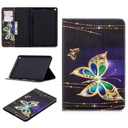 Golden Shining Butterfly Folio Stand Leather Wallet Case for iPad Mini 5 Mini5