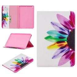 Seven-color Flowers Folio Stand Leather Wallet Case for iPad Mini 5 Mini5