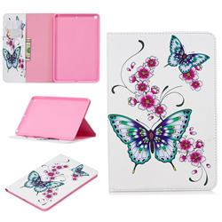 Peach Butterflies Folio Stand Leather Wallet Case for iPad Mini 5 Mini5